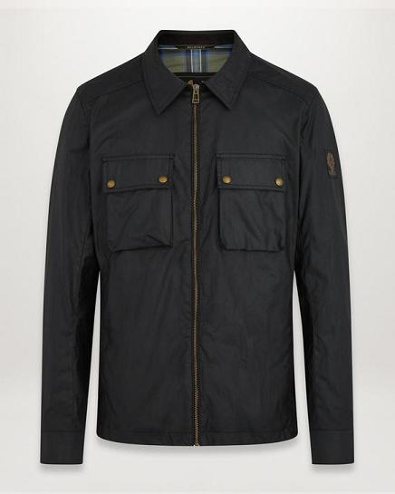 Veste Cirée Belstaff Homme Dunstall Noir Coton France NB0624398